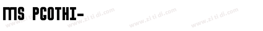 MS PGOTHI字体转换